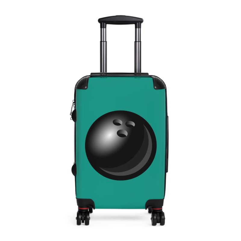 Bowling Suitcase - A luggage adorned with a sporty bowling-themed design, perfect for travelers who want to travel in style with their favorite sport.