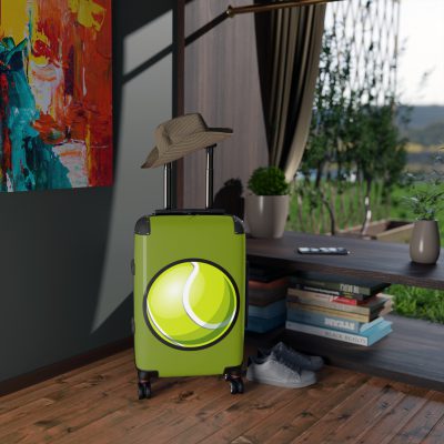 Tennis Suitcase - A luggage adorned with a sporty tennis-themed design, perfect for travelers who want to travel in style with their favorite sport.