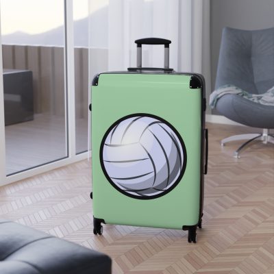 Volleyball Suitcase - A luggage adorned with a sporty volleyball-themed design, perfect for travelers who want to travel in style with their favorite sport.