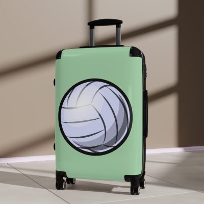 Volleyball Suitcase - A luggage adorned with a sporty volleyball-themed design, perfect for travelers who want to travel in style with their favorite sport.