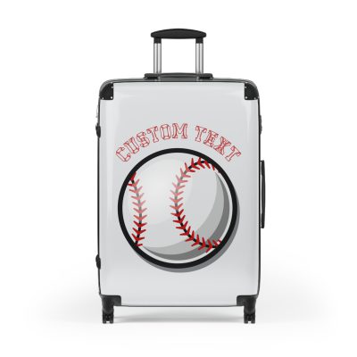 Custom Baseball Suitcase - A personalized luggage adorned with a custom baseball-themed design, perfect for sports enthusiasts who want to travel in style with their favorite sport.