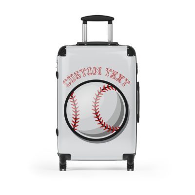 Custom Baseball Suitcase - A personalized luggage adorned with a custom baseball-themed design, perfect for sports enthusiasts who want to travel in style with their favorite sport.