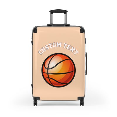 Custom Basketball Suitcase - A personalized luggage adorned with a custom basketball-themed design, perfect for sports enthusiasts who want to travel in style with their favorite sport.