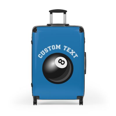 Custom Billiard Suitcase - A personalized luggage adorned with a custom billiard-themed design, perfect for game enthusiasts who want to travel in style with their favorite game.