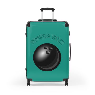 Custom Bowling Suitcase - A personalized luggage adorned with a custom bowling-themed design, perfect for sports enthusiasts who want to travel in style with their favorite sport.