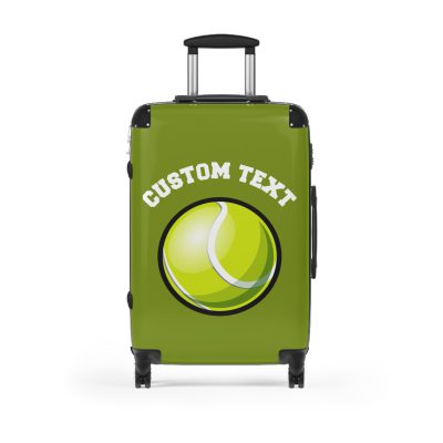 Custom Tennis Suitcase - A personalized luggage adorned with a custom tennis-themed design, perfect for sports enthusiasts who want to travel in style with their favorite sport.