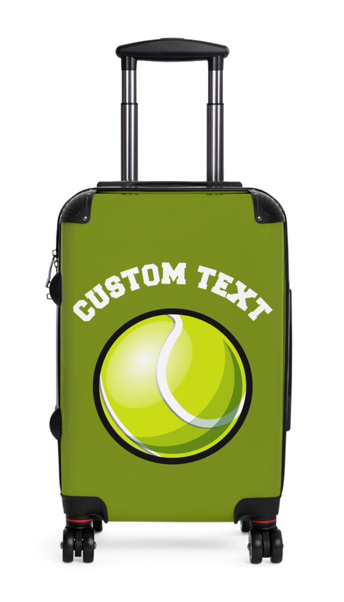 Custom Tennis Suitcase - A personalized luggage adorned with a custom tennis-themed design, perfect for sports enthusiasts who want to travel in style with their favorite sport.