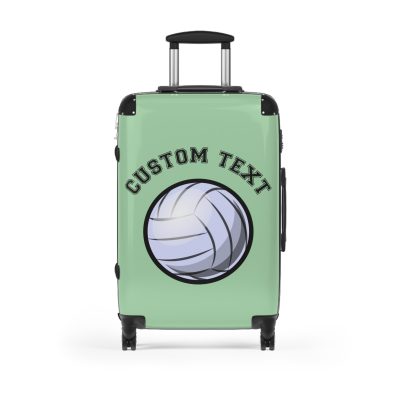 Custom Volleyball Suitcase - A personalized luggage adorned with a custom volleyball-themed design, perfect for sports enthusiasts who want to travel in style with their favorite sport.