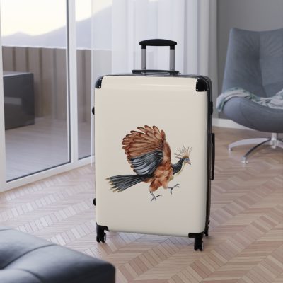 Hoatzin Suitcase - A unique travel gear featuring an exotic bird design, perfect for adding elegance and uniqueness to your travel adventures.