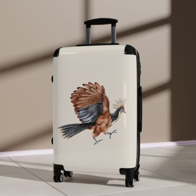 Hoatzin Suitcase - A unique travel gear featuring an exotic bird design, perfect for adding elegance and uniqueness to your travel adventures.