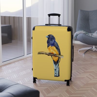 Trogon Suitcase - A unique travel gear featuring a stunning bird design, perfect for bird lovers and adding a touch of nature to your journeys.