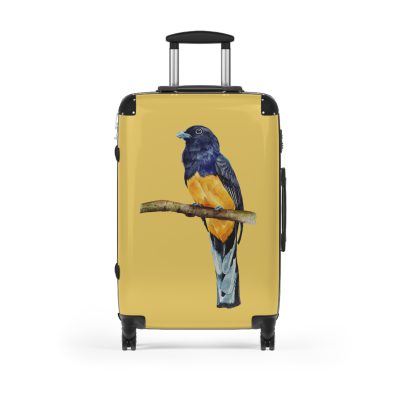 Trogon Suitcase - A unique travel gear featuring a stunning bird design, perfect for bird lovers and adding a touch of nature to your journeys.