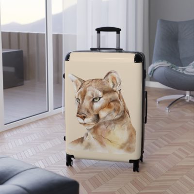 Puma Suitcase - A sleek travel gear featuring an animal print design, perfect for style enthusiasts and adding a touch of wild elegance to your journeys.