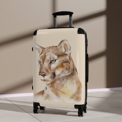 Puma Suitcase - A sleek travel gear featuring an animal print design, perfect for style enthusiasts and adding a touch of wild elegance to your journeys.