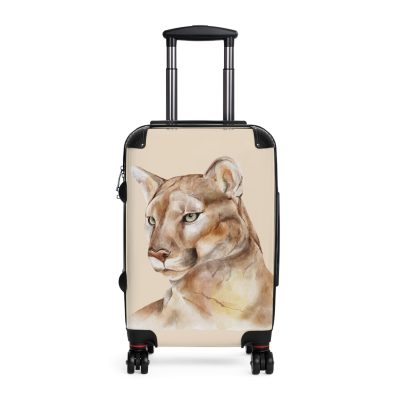 Puma Suitcase - A sleek travel gear featuring an animal print design, perfect for style enthusiasts and adding a touch of wild elegance to your journeys.