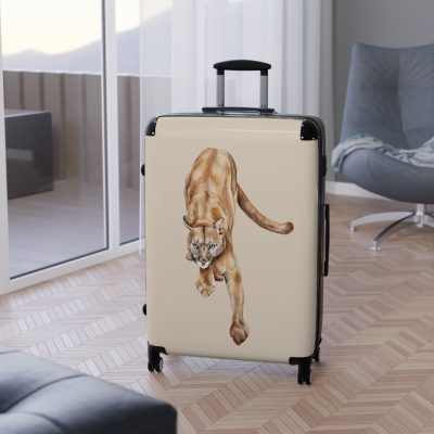 Puma Suitcase - A sleek travel gear featuring an animal print design, perfect for style enthusiasts and adding a touch of wild elegance to your journeys.