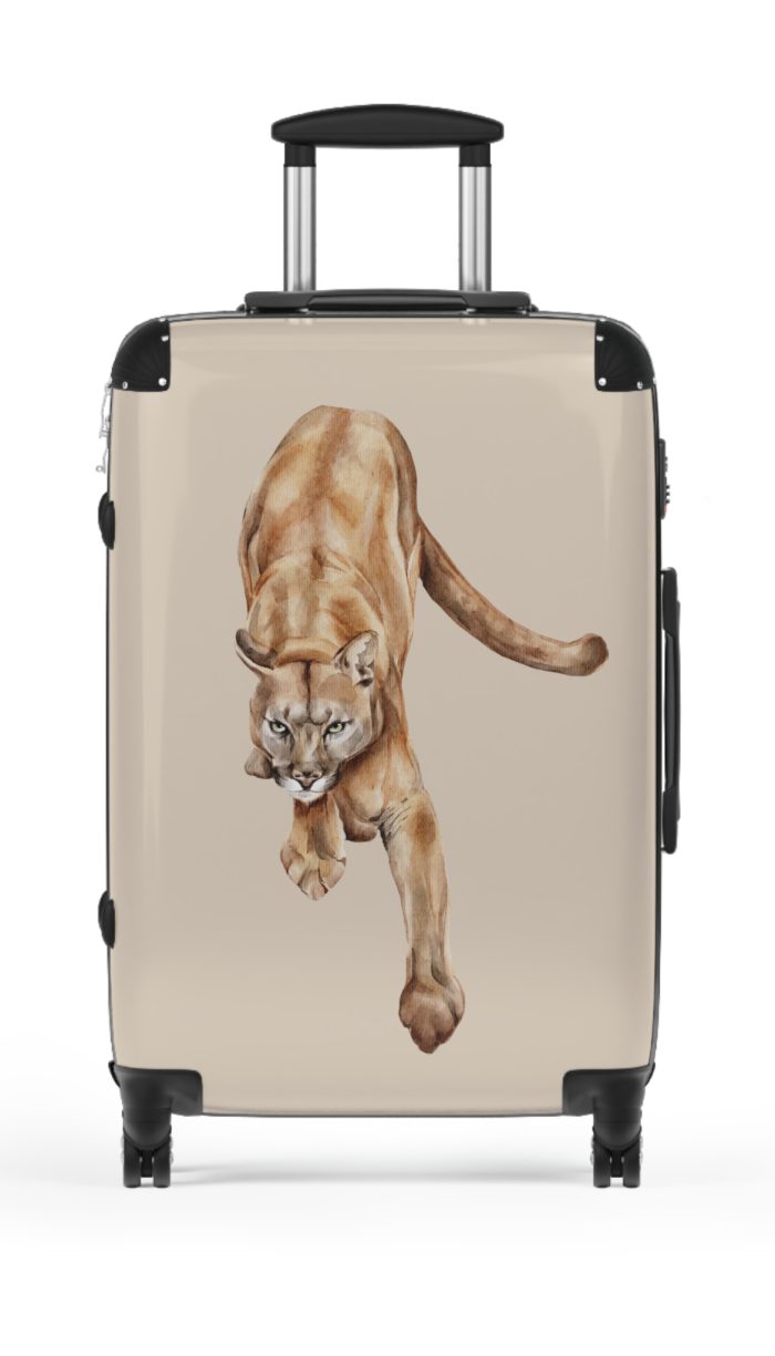 Puma Suitcase - A sleek travel gear featuring an animal print design, perfect for style enthusiasts and adding a touch of wild elegance to your journeys.