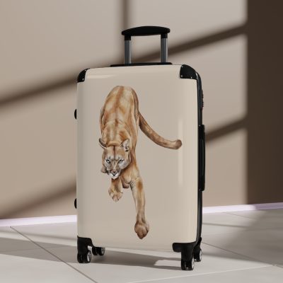 Puma Suitcase - A sleek travel gear featuring an animal print design, perfect for style enthusiasts and adding a touch of wild elegance to your journeys.