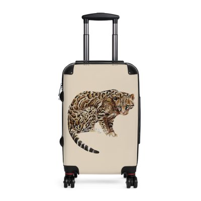 Ocelot Suitcase - An exotic travel gear featuring an animal print design, perfect for style enthusiasts and adding a touch of adventure to your journeys.