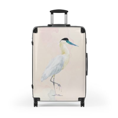 Crane Suitcase - An elegant travel gear featuring a bird-inspired design, perfect for those who appreciate sophistication on their journeys.