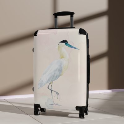 Crane Suitcase - An elegant travel gear featuring a bird-inspired design, perfect for those who appreciate sophistication on their journeys.