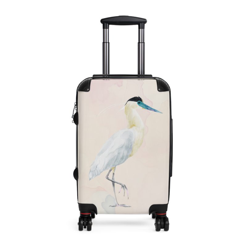 Crane Suitcase - An elegant travel gear featuring a bird-inspired design, perfect for those who appreciate sophistication on their journeys.