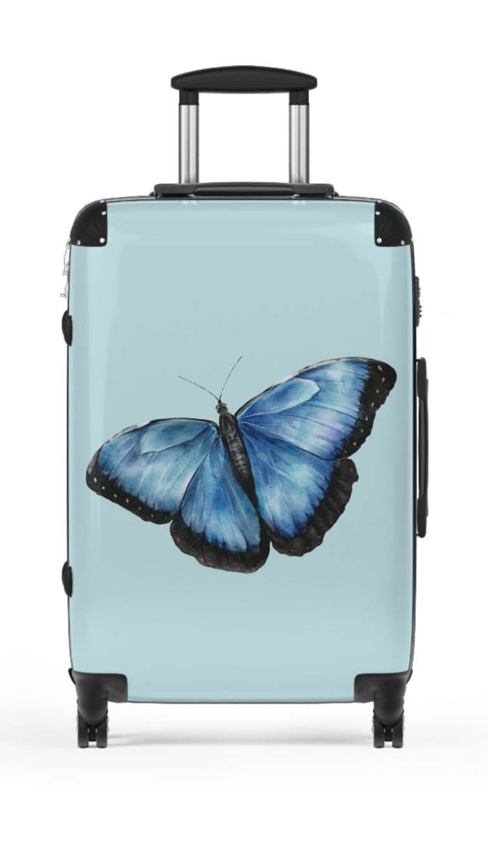 Butterfly Suitcase - An elegant travel gear featuring a butterfly-inspired design, perfect for those who appreciate the beauty of nature on their journeys.