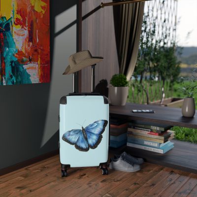 Butterfly Suitcase - An elegant travel gear featuring a butterfly-inspired design, perfect for those who appreciate the beauty of nature on their journeys.