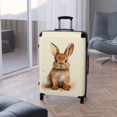 Cute Rabbit Suitcase - Adorable animal luggage with a charming rabbit design, ideal for animal lovers who want to travel with style.