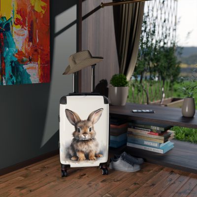 Cute Rabbit Suitcase - Adorable animal luggage with a charming rabbit design, ideal for animal lovers who want to travel with style.