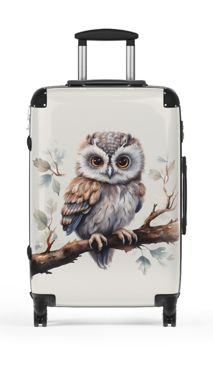 Owl Suitcase - A cute animal luggage with an adorable owl design, ideal for animal lovers who want to travel with whimsy.