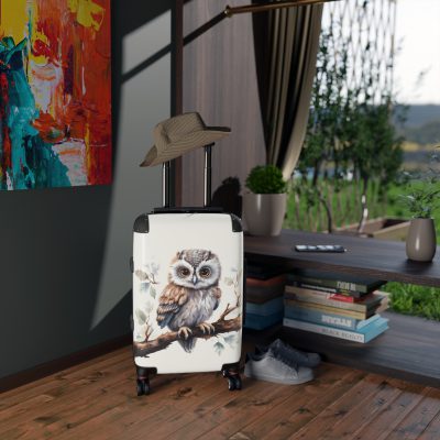 Owl Suitcase - A cute animal luggage with an adorable owl design, ideal for animal lovers who want to travel with whimsy.Owl Suitcase - A cute animal luggage with an adorable owl design, ideal for animal lovers who want to travel with whimsy.