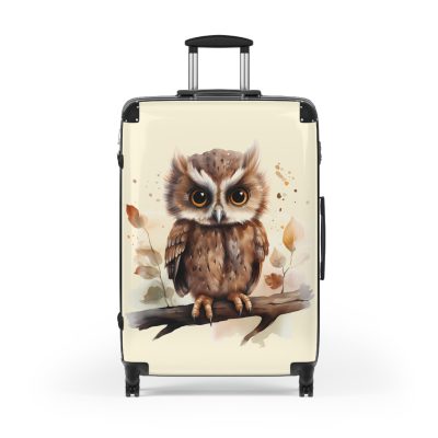 Owl Suitcase - A cute animal luggage with an adorable owl design, ideal for animal lovers who want to travel with whimsy.Owl Suitcase - A cute animal luggage with an adorable owl design, ideal for animal lovers who want to travel with whimsy.