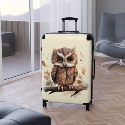 Owl Suitcase - A cute animal luggage with an adorable owl design, ideal for animal lovers who want to travel with whimsy.Owl Suitcase - A cute animal luggage with an adorable owl design, ideal for animal lovers who want to travel with whimsy.