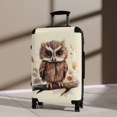 Owl Suitcase - A cute animal luggage with an adorable owl design, ideal for animal lovers who want to travel with whimsy.Owl Suitcase - A cute animal luggage with an adorable owl design, ideal for animal lovers who want to travel with whimsy.