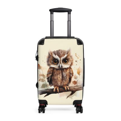 Owl Suitcase - A cute animal luggage with an adorable owl design, ideal for animal lovers who want to travel with whimsy.Owl Suitcase - A cute animal luggage with an adorable owl design, ideal for animal lovers who want to travel with whimsy.