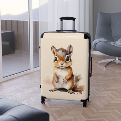 Chipmunk Suitcase - A cute animal luggage with an adorable chipmunk design, ideal for animal lovers who want to travel with whimsy.