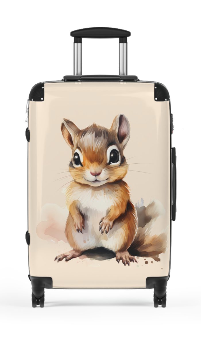 Chipmunk Suitcase - A cute animal luggage with an adorable chipmunk design, ideal for animal lovers who want to travel with whimsy.