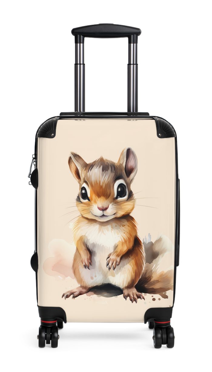 Chipmunk Suitcase - A cute animal luggage with an adorable chipmunk design, ideal for animal lovers who want to travel with whimsy.