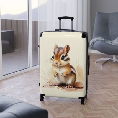 Chipmunk Suitcase - A cute animal luggage with an adorable chipmunk design, ideal for animal lovers who want to travel with whimsy.