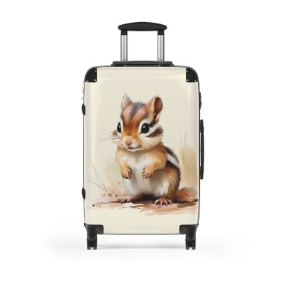 Chipmunk Suitcase - A cute animal luggage with an adorable chipmunk design, ideal for animal lovers who want to travel with whimsy.