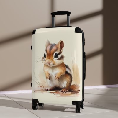 Chipmunk Suitcase - A cute animal luggage with an adorable chipmunk design, ideal for animal lovers who want to travel with whimsy.