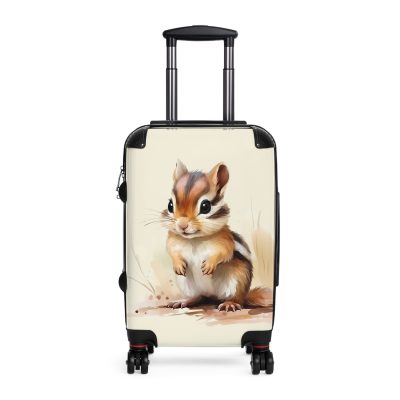 Chipmunk Suitcase - A cute animal luggage with an adorable chipmunk design, ideal for animal lovers who want to travel with whimsy.