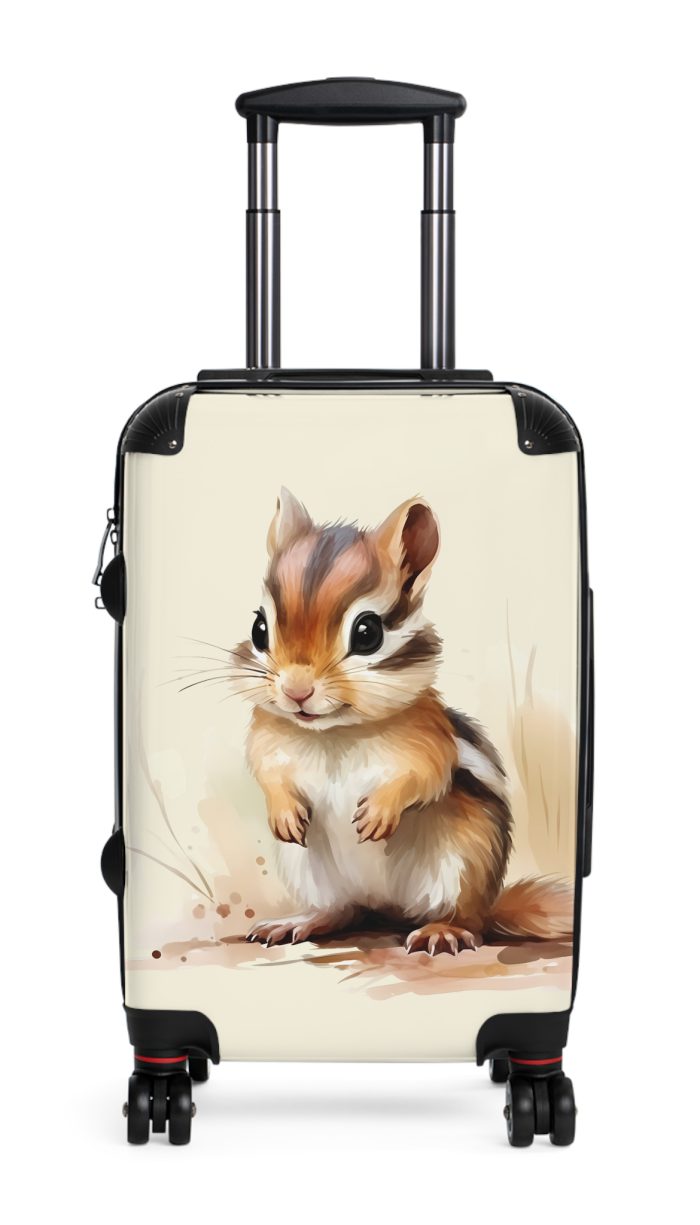 Chipmunk Suitcase - A cute animal luggage with an adorable chipmunk design, ideal for animal lovers who want to travel with whimsy.