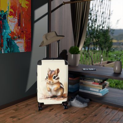 Chipmunk Suitcase - A cute animal luggage with an adorable chipmunk design, ideal for animal lovers who want to travel with whimsy.