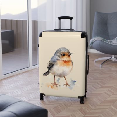 Bluebird Suitcase - A stylish luggage featuring an elegant bluebird design, ideal for travelers who seek sophistication in their journeys.