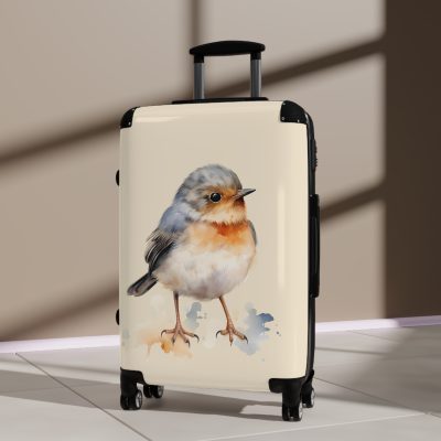 Bluebird Suitcase - A stylish luggage featuring an elegant bluebird design, ideal for travelers who seek sophistication in their journeys.