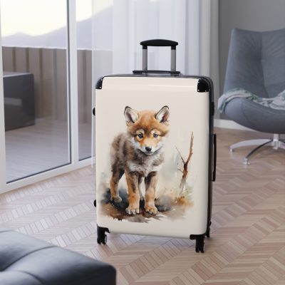 Baby Wolf Suitcase - A fun and functional kids' luggage featuring a cute baby wolf design, perfect for young adventurers seeking exciting journeys.