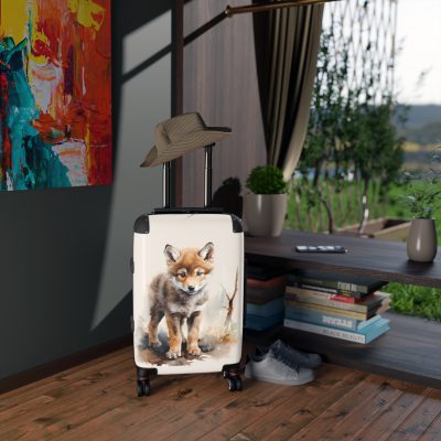 Baby Wolf Suitcase - A fun and functional kids' luggage featuring a cute baby wolf design, perfect for young adventurers seeking exciting journeys.