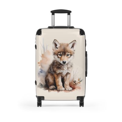 Baby Wolf Suitcase - A fun and functional kids' luggage featuring a cute baby wolf design, perfect for young adventurers seeking exciting journeys.